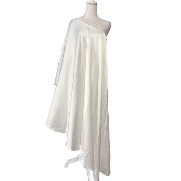 Show Me Your MuMu Dresses & Skirts - Show Me Your MuMu‎ Dress Womens Medium White Rhea One Shoulder Hi-Low Wedding